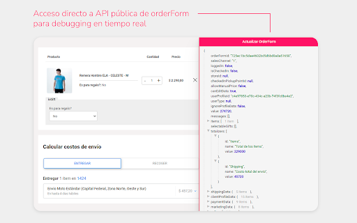 VTEX IO Shortcuts screenshot