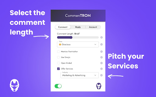 CommenTron — AI Booster for LinkedIn screenshot