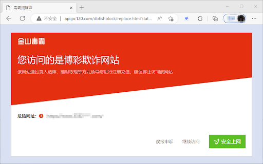 金山毒霸上网保护 screenshot