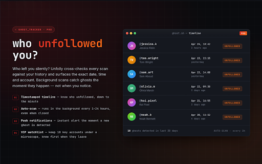 Instagram Unfollowers Tracker — Unfolly screenshot