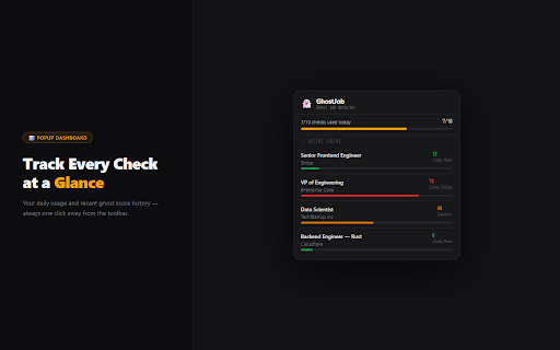 Ghost Job & Fake Listing Detector — GhostJob screenshot