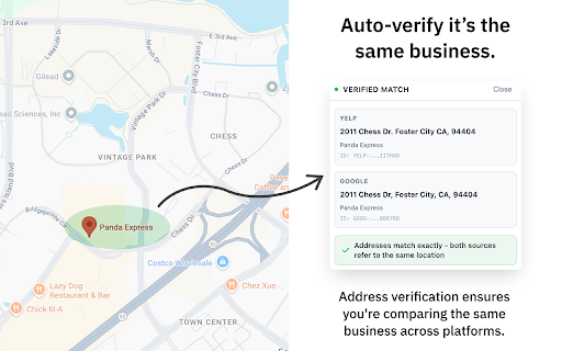 Gelp - Combined Yelp & Google Ratings screenshot