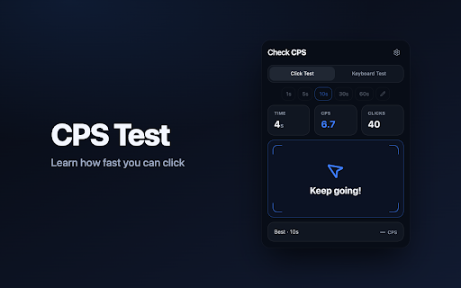 Check CPS: Click Speed Test screenshot