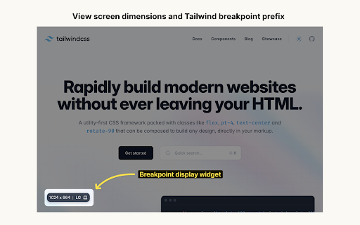 Tailwind responsive breakpoint display screenshot