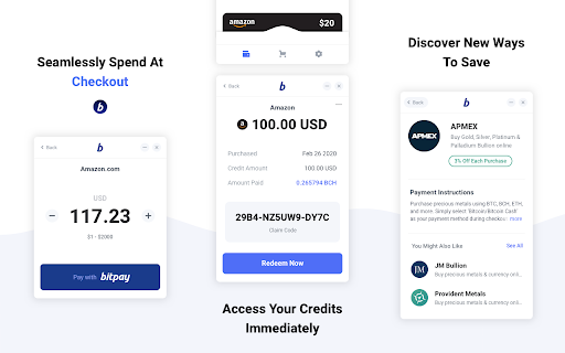Pay with BitPay screenshot