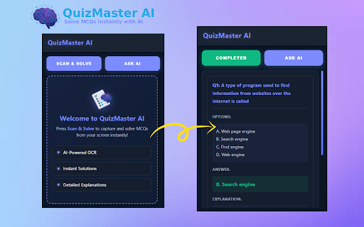 QuizMaster AI – Instant Quiz Solver screenshot
