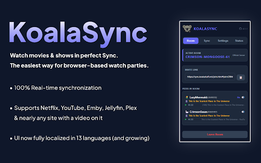 Watch Party - KoalaSync screenshot