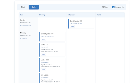 TripLift for TripIt screenshot