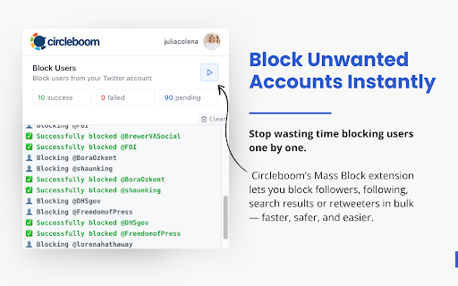 Twitter (X) Mass Blocker screenshot