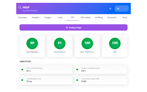 YASP - Yet Another SEO Plugin screenshot