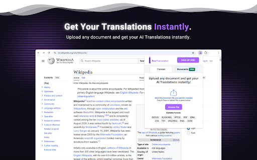 DocTranslator - Google Translate PDF, Large PDF Translator screenshot
