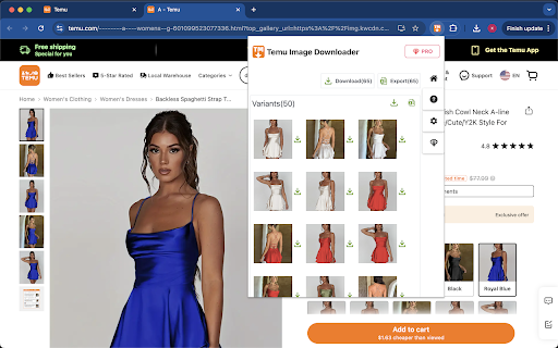 Temu Image Downloader screenshot