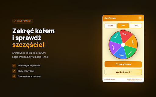 Koło Fortuny - Generator Losowy, Wylosuj Liczbę, Ruletka screenshot