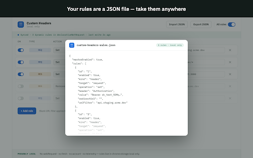 Custom Headers - Modify HTTP Headers screenshot