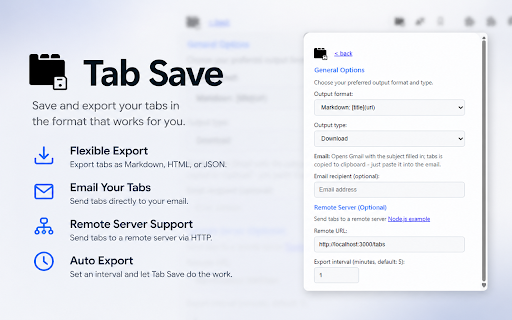 Tab-Save screenshot