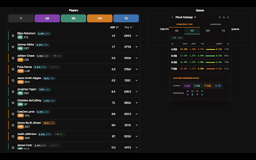 Flock Fantasy Draft Overlay screenshot