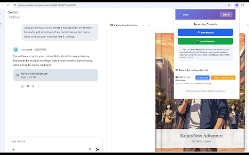 Gemini Storybook Video Exporter & YouTube Uploader screenshot