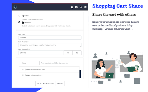 Shopping Cart Share screenshot