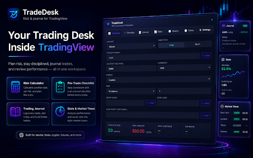 TradeDesk — Risk Calculator & Trading Journal screenshot