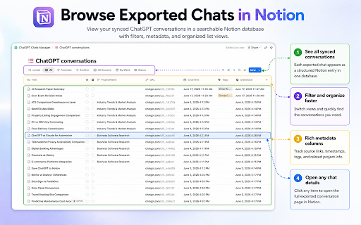 Save ChatGPT to Notion screenshot