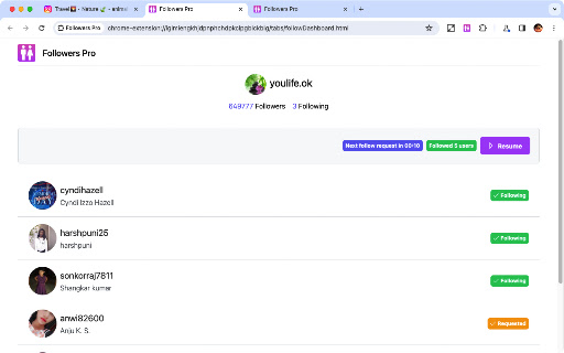 Followers Pro - Auto Follow Unfollow screenshot