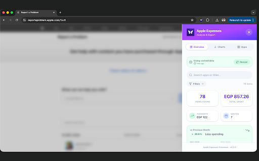 Apple Expenses - Purchase Tracker & Exporter screenshot