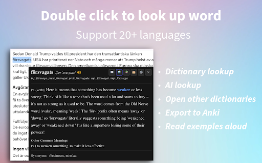 Ordböcker - Dictionary & AI Translation for Swedish, Norwegian & Danish screenshot