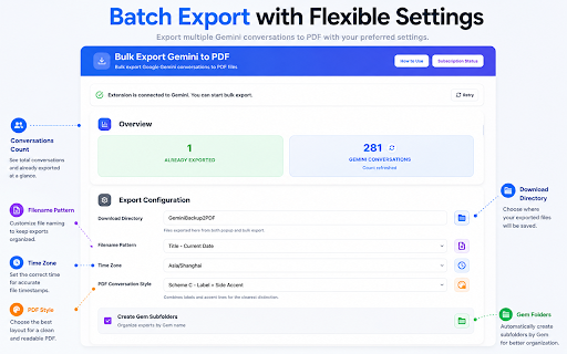 Export Gemini AI Chats to PDF screenshot