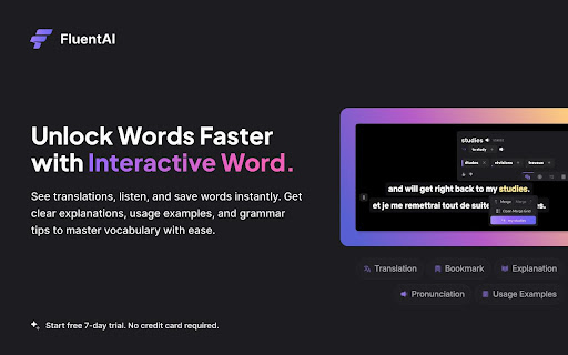 FluentAI: Dual Subtitles for Netflix & more screenshot