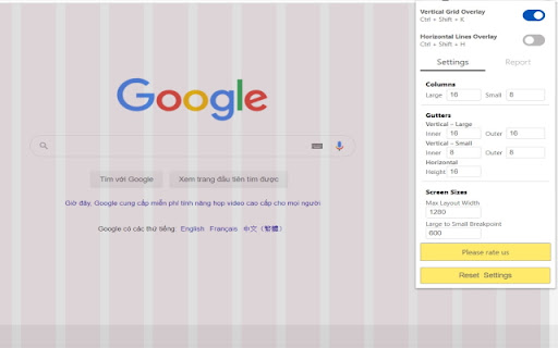 Screen Sizes screenshot