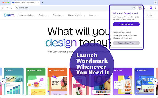 Wordmark Extension screenshot