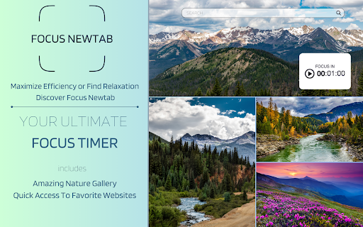 Focus Newtab - Elevate Your Focus Experience screenshot