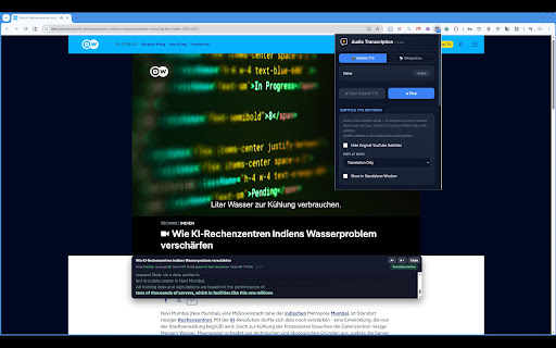 Audio Transcription & Live Interpreter screenshot