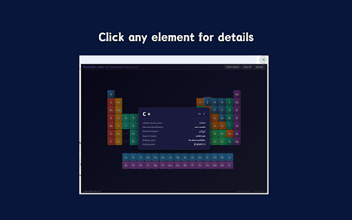 Periodic table screenshot