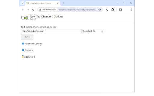 New Tab Changer screenshot
