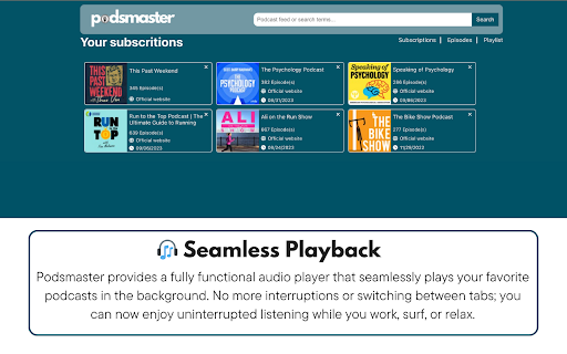 Podsmaster - Podcast Aggregator screenshot