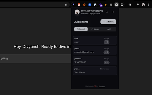 Slash | Quick Type Text Replacement Tool screenshot