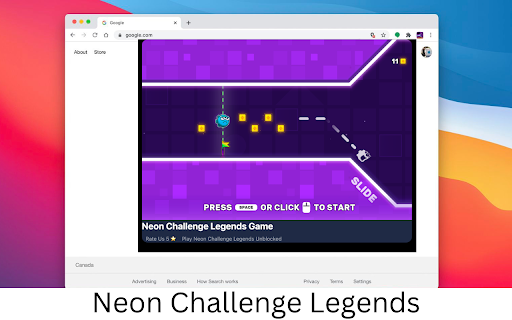 Neon Challenge Legends Game screenshot