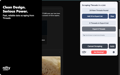 T-Feeds Scraper: Export Posts, Followers, Profiles & More screenshot