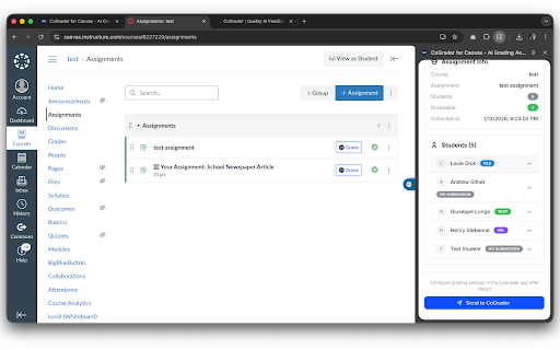 CoGrader for Canvas - AI Grader screenshot