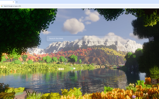 Minecraft Autumn Mountains Live Wallpaper screenshot