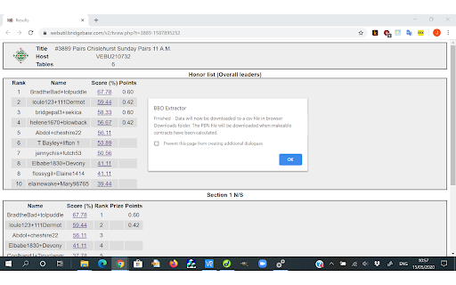 BBO Extractor screenshot