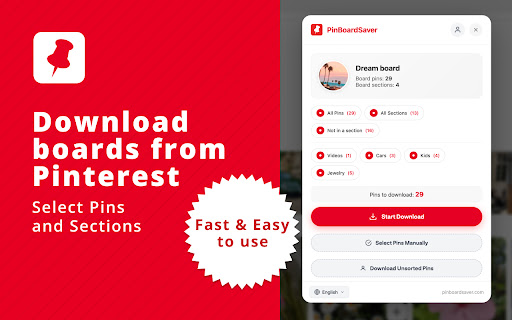 PinBoardSaver - Pinterest Board Downloader screenshot