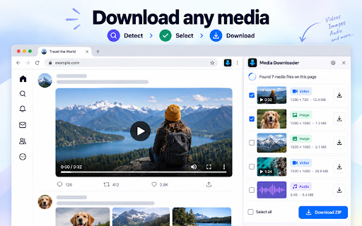 SuperSave – Bulk Image & Video Downloader, HLS to MP4 screenshot