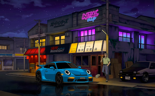 Porsche 911 GT3 Night Street Live Wallpaper screenshot