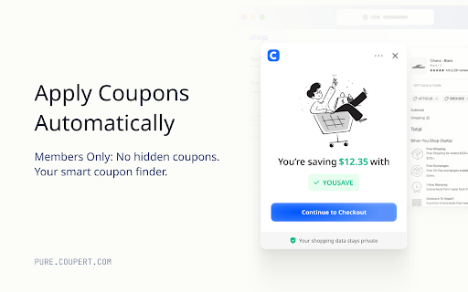 Coupert Pure: AI-Powered Coupons & Price Compare screenshot
