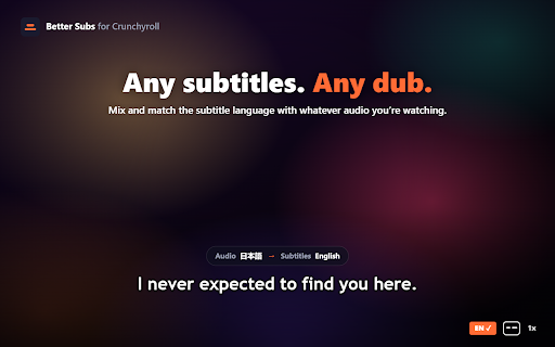 Better Subs for Crunchyroll screenshot