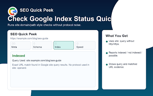 SEO Quick Peek screenshot