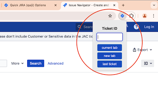 Quick JIRA screenshot
