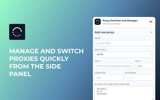 Proxy Switcher and Manager screenshot